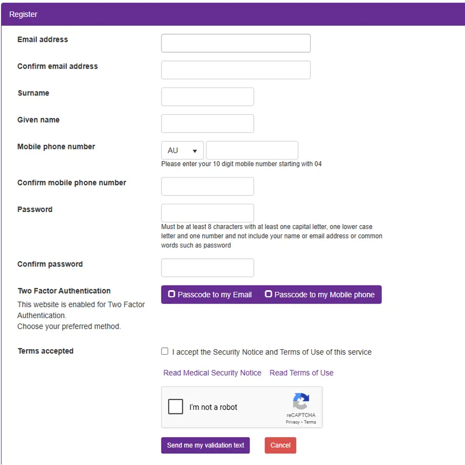 Screenshot of Patient Online Admission Form Guide for Adeney Private Hospital